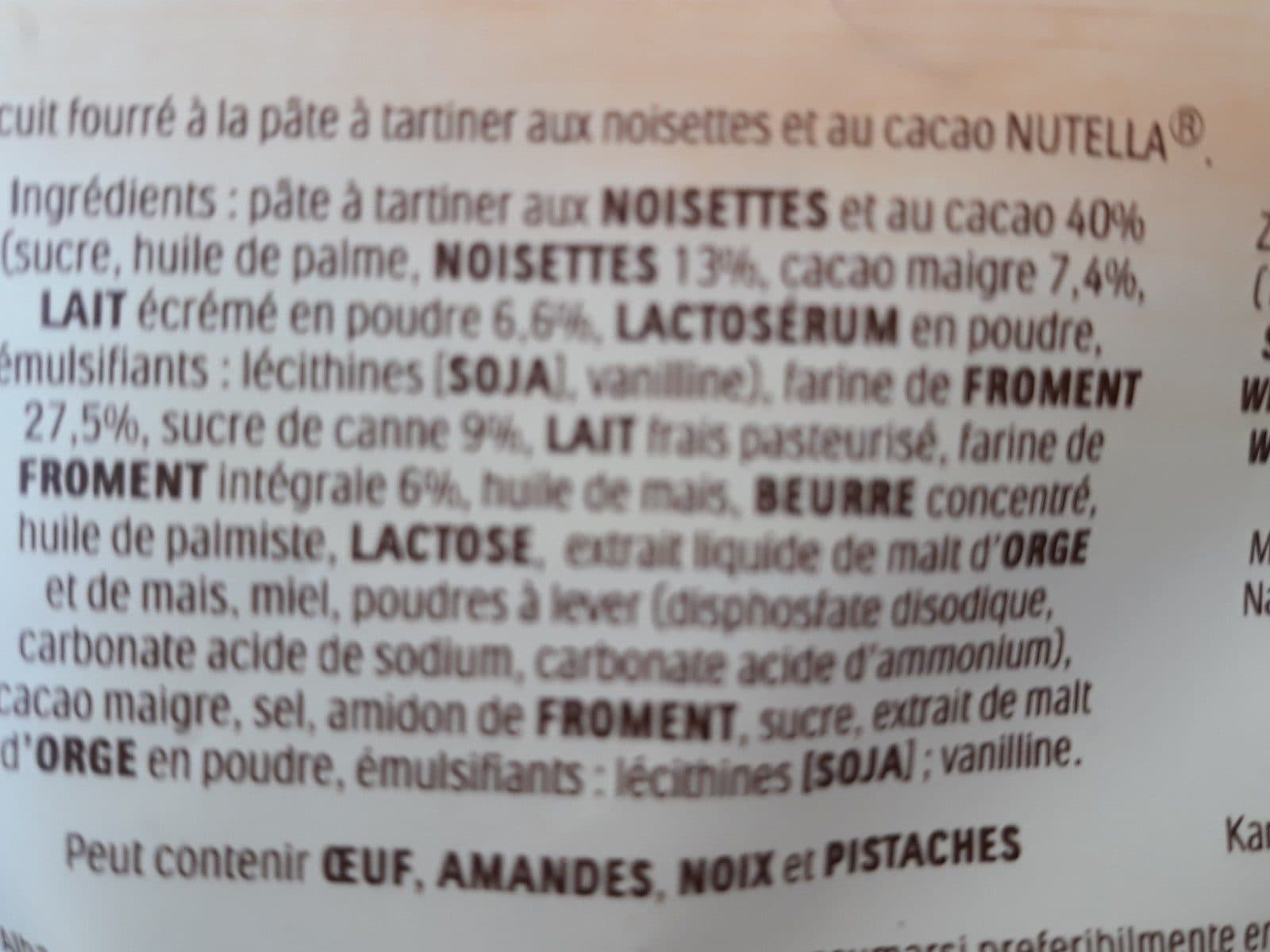 Ferrero Nutello biscuits packshot