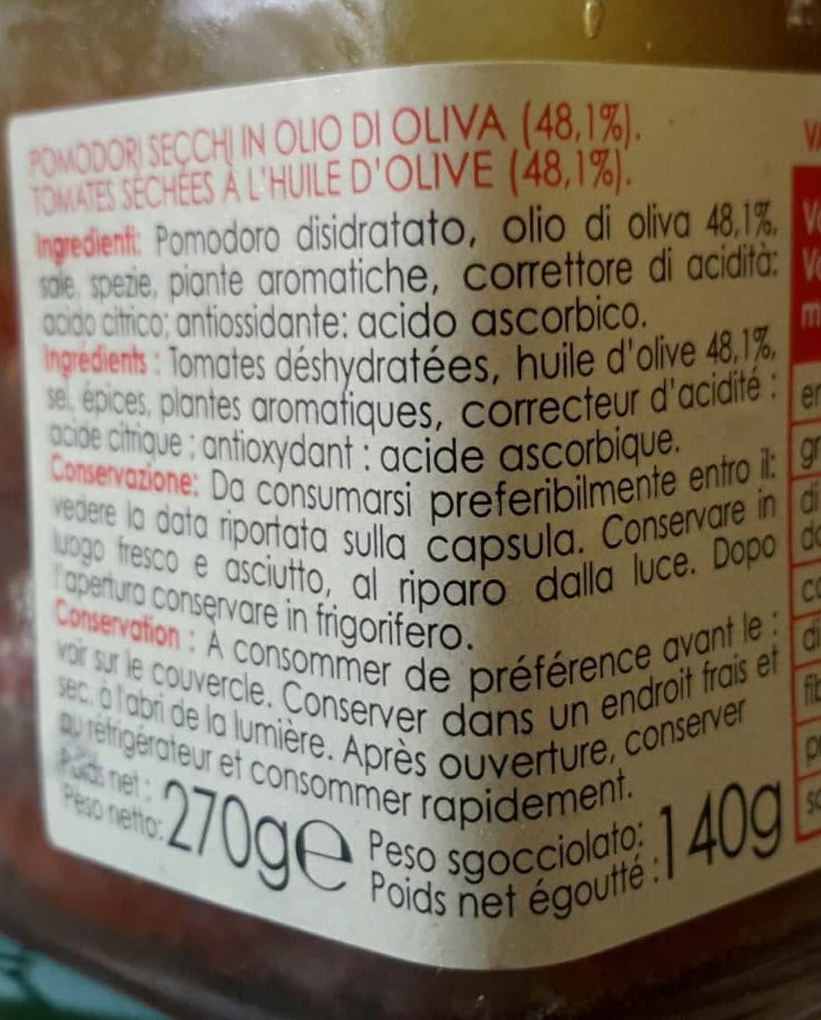 tradizioni d'Italia Tomates séchées huile d'olive Tradizioni d'Italia packshot