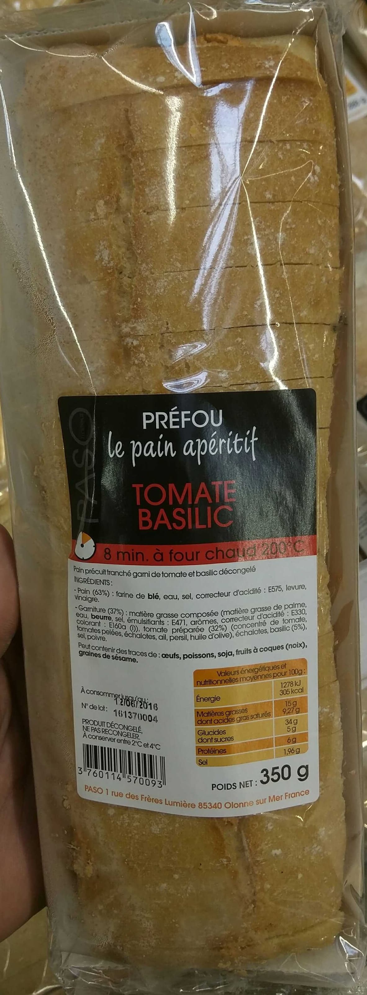 Paso Préfou Le Pain Apéritif Tomate Basilic packshot