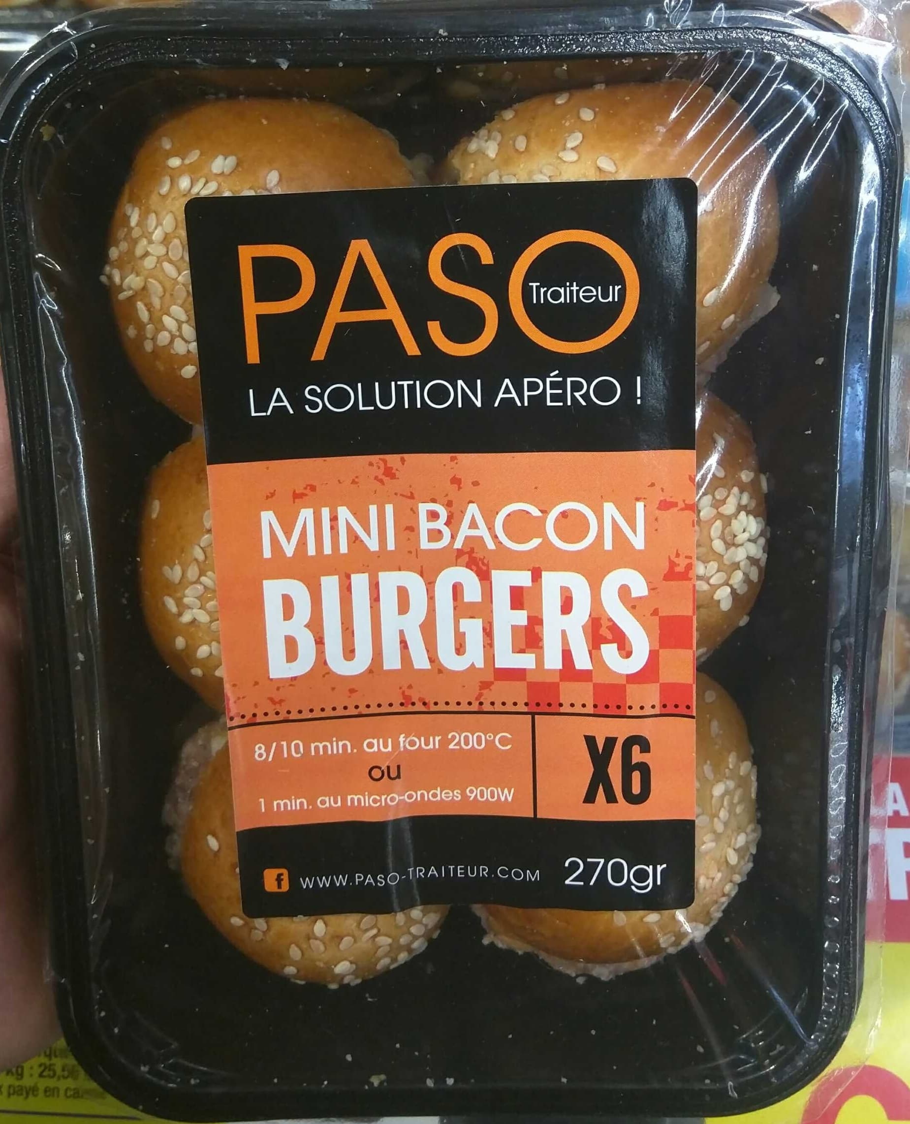 Paso Mini Bacon Burgers packshot