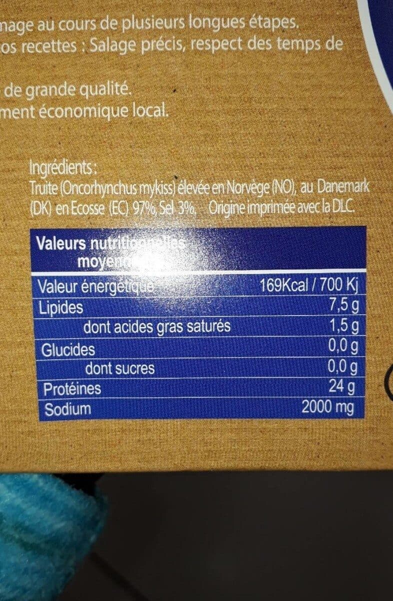 Open Food Facts Truite de Mer Fumée 4 Tranches 120g packshot
