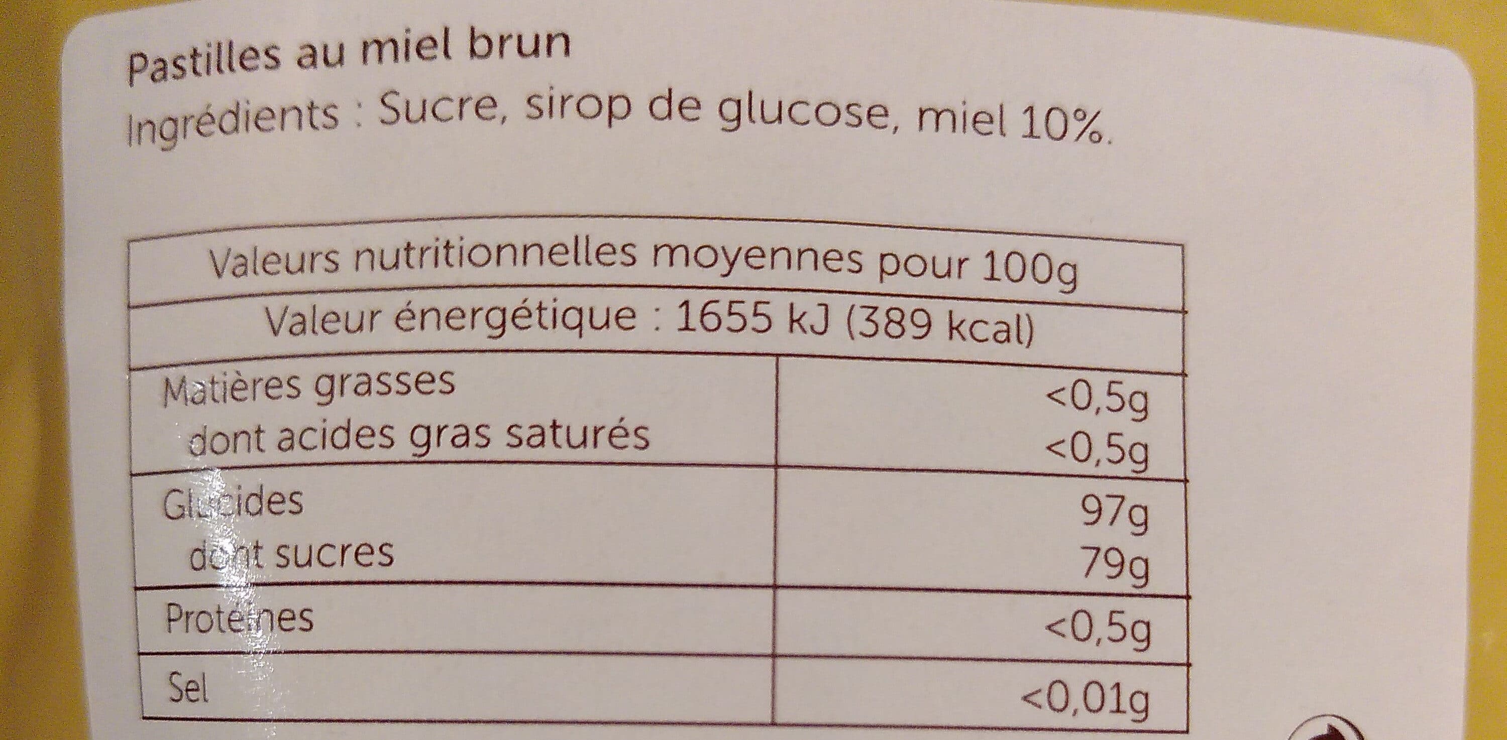 Famille Mary Pastilles au miel brun packshot