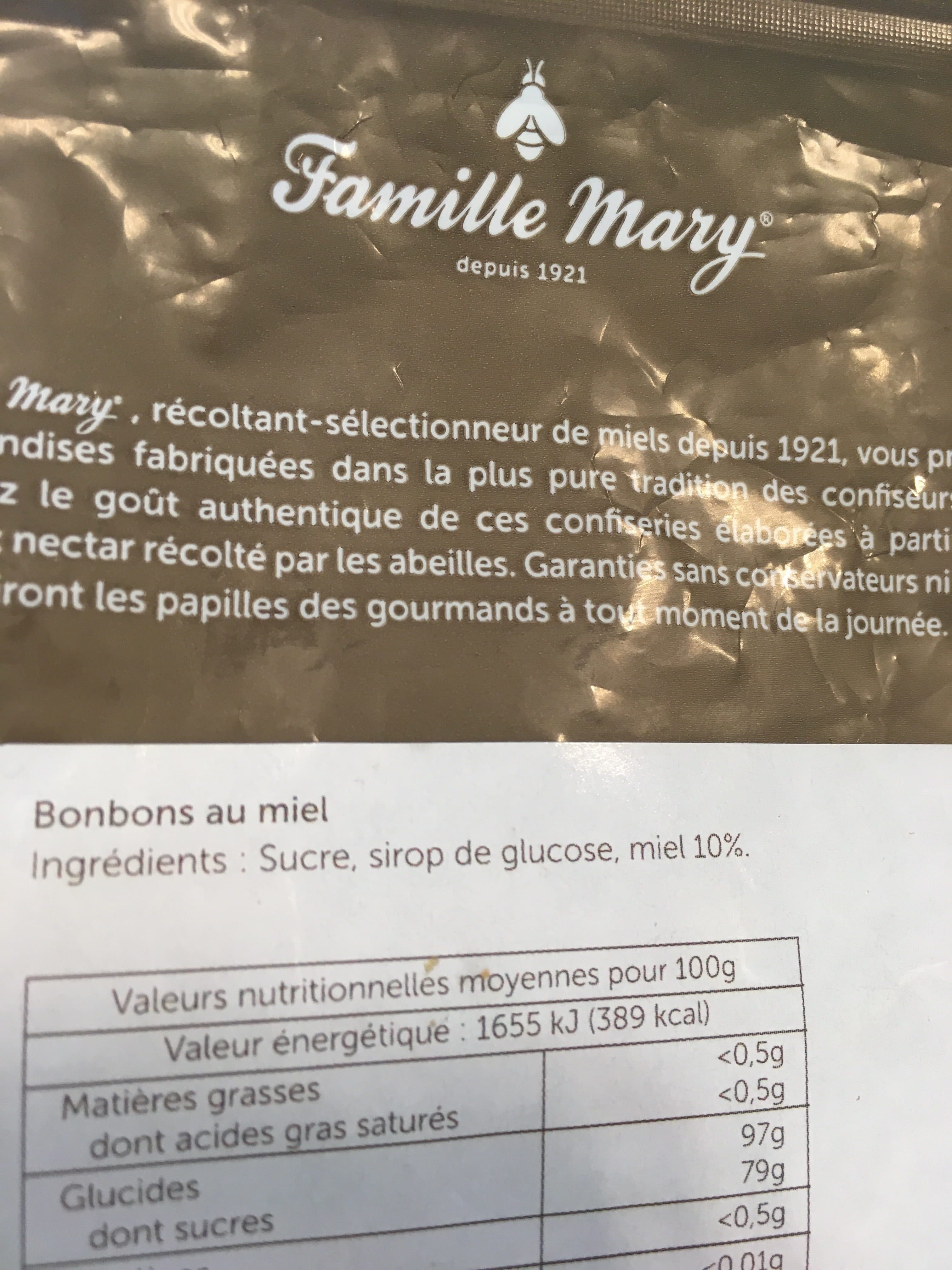 Famille Mary Bonbons au miel packshot