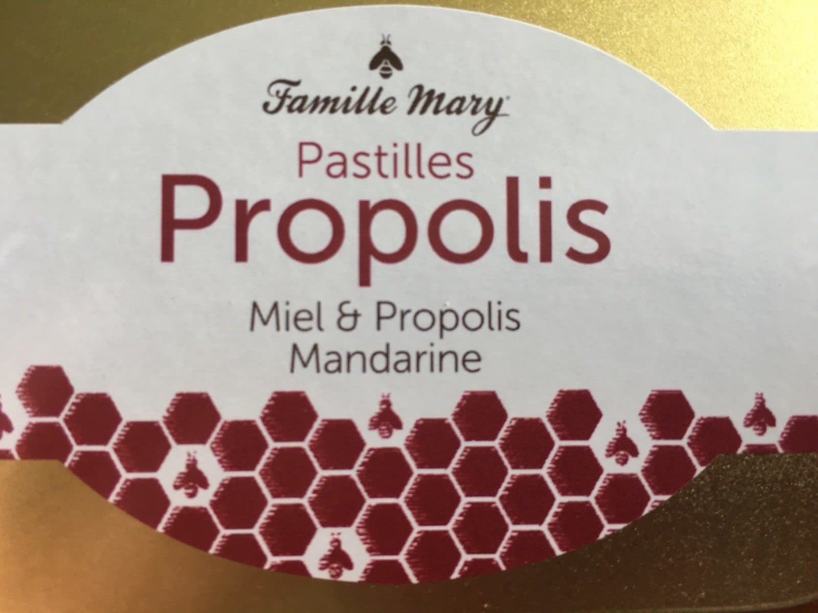 Famille Mary Pastilles Propolis miel et propolis mandarine packshot