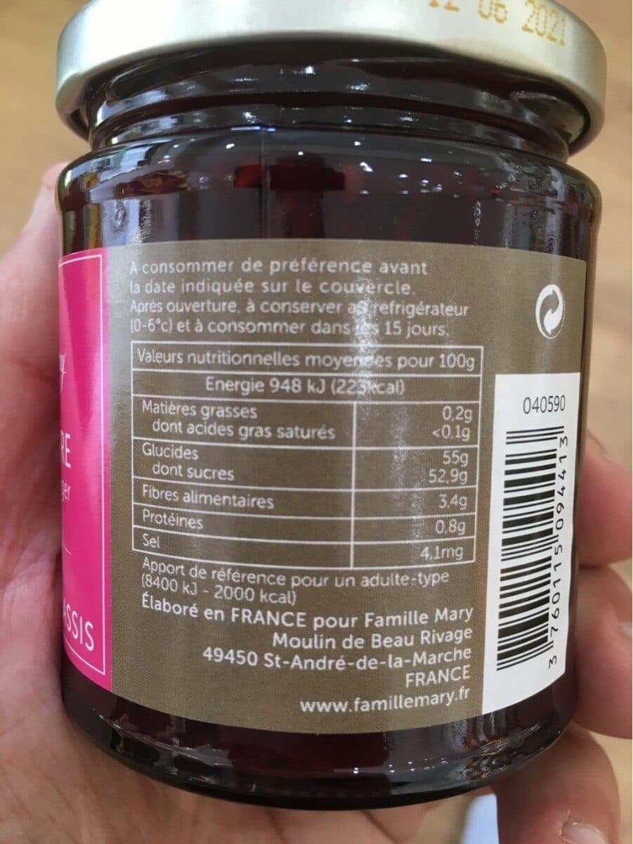 Famille Mary Confiture framboise-cassis packshot
