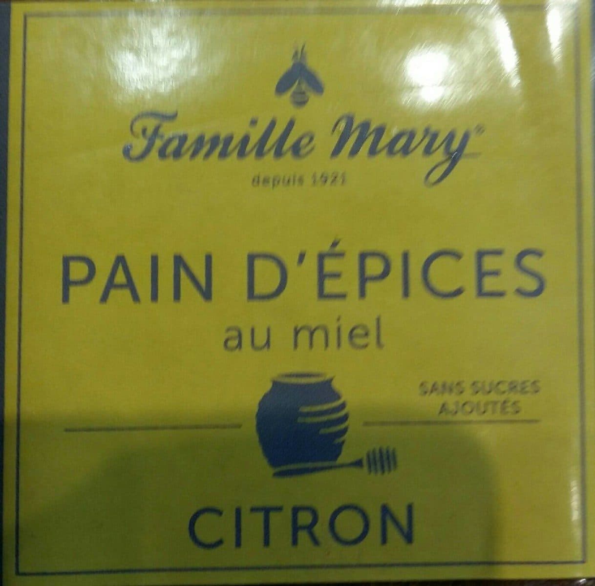 Famille Mary Pain d épices au miel citron packshot