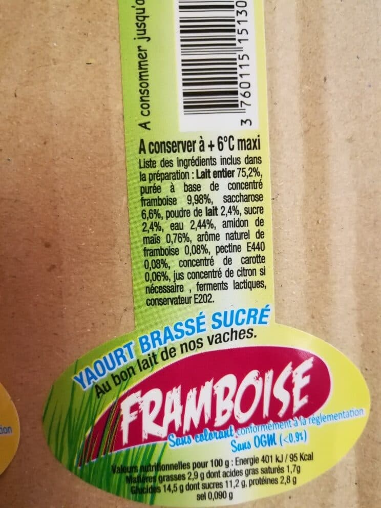 ferme du marais Yaourt de la ferme du Marais saveur Framboise packshot