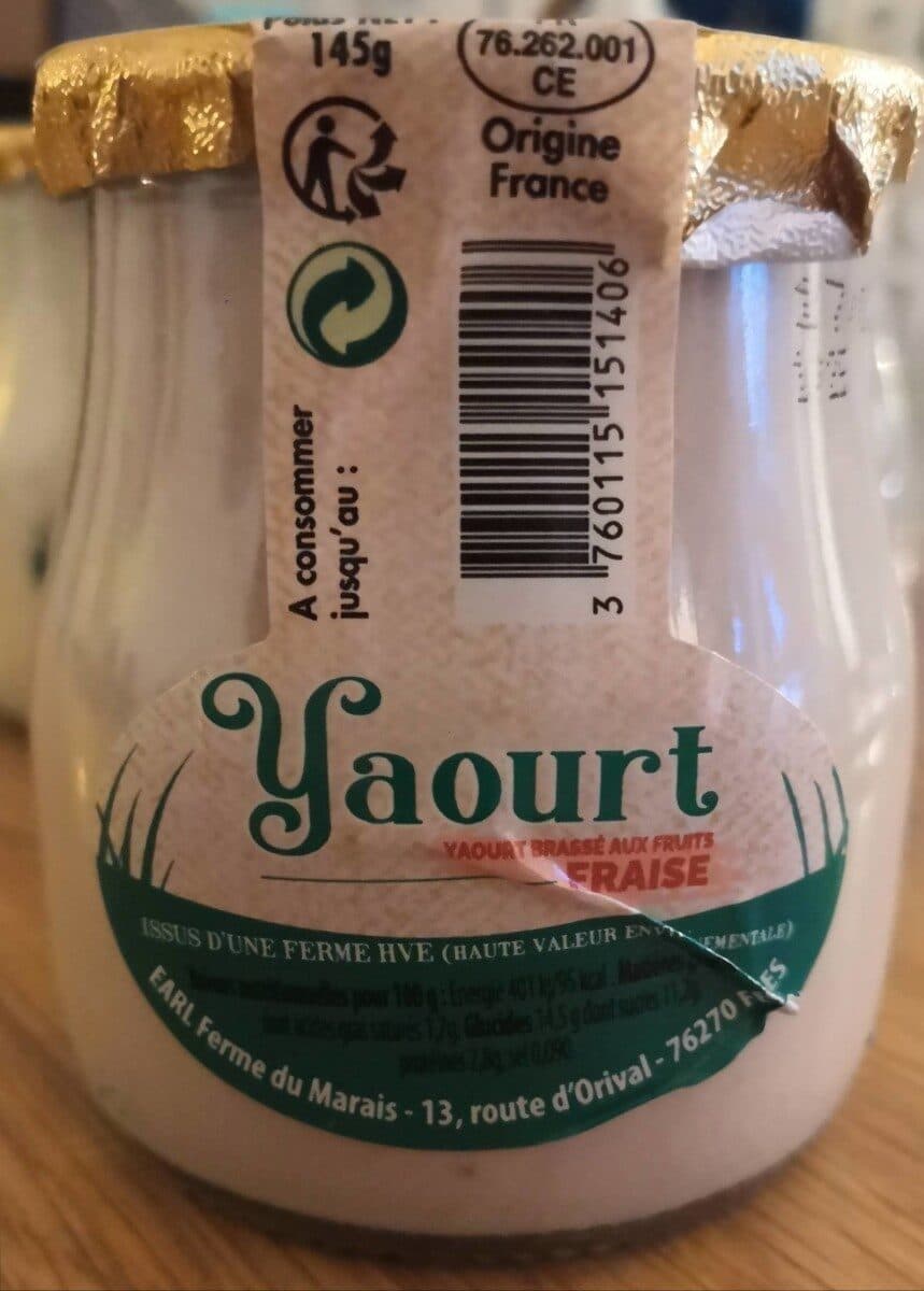 Yaourt De La Ferme Du Marais Yaourt de la ferme du Marais saveur Fraise packshot