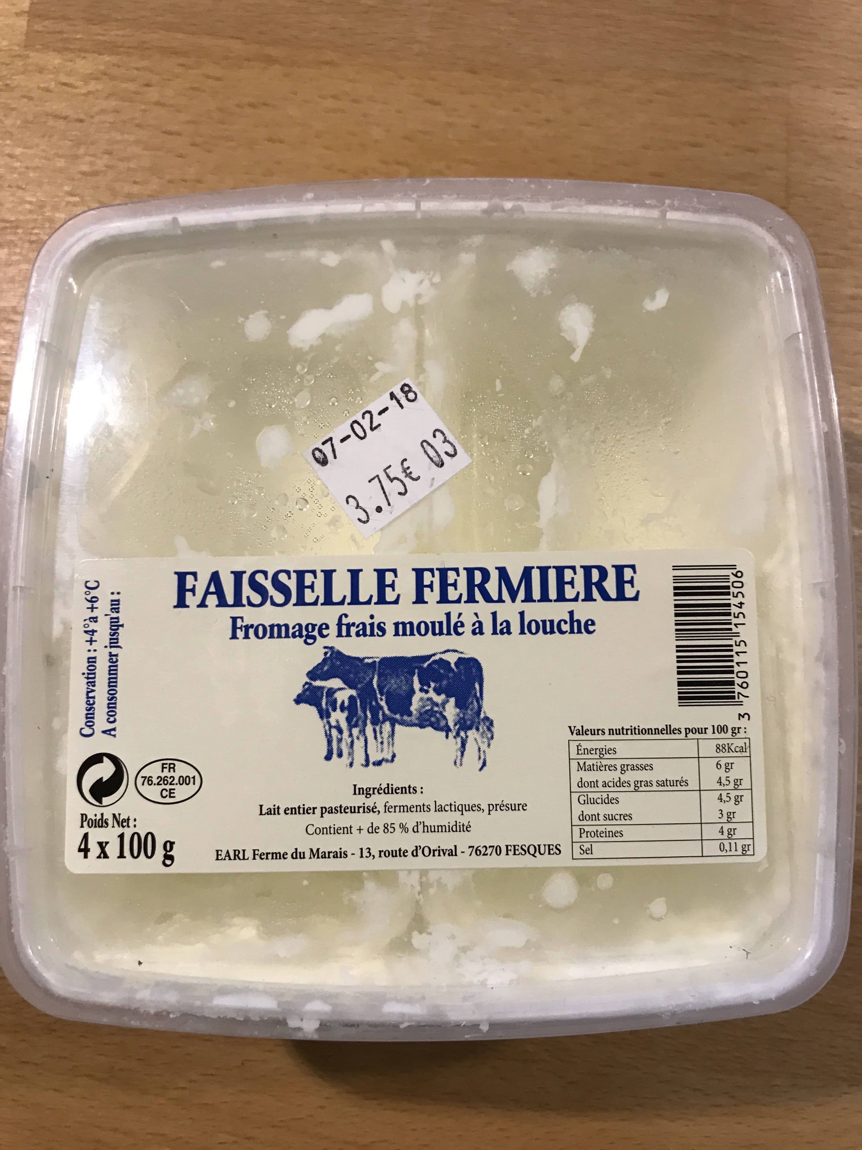 Ferme du Marais Faisselle Fermière Moulée à la Louche packshot