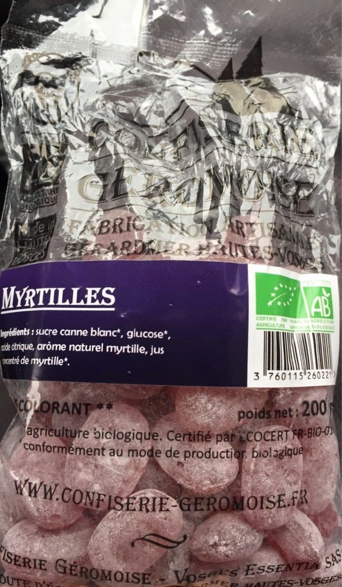 Open Food Facts Bonbons myrtille packshot