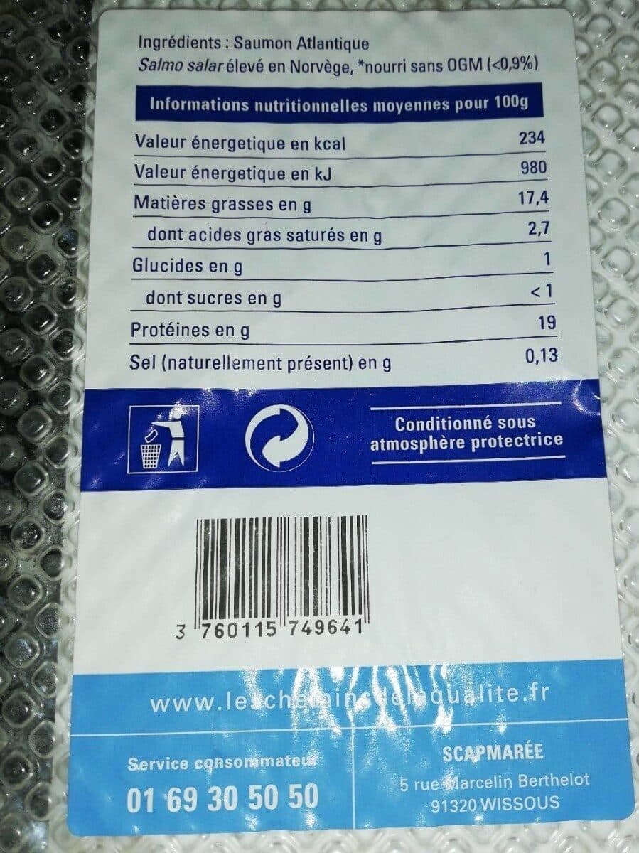 Open Food Facts Pavé de saumon atlantique packshot