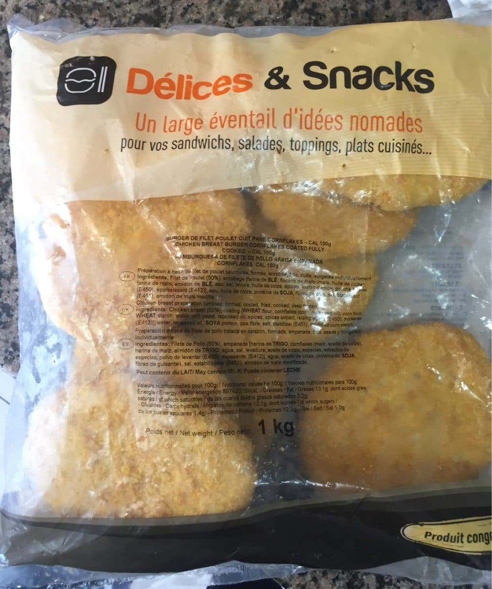 Open Food Facts Burger de filet poulet cuit pane packshot