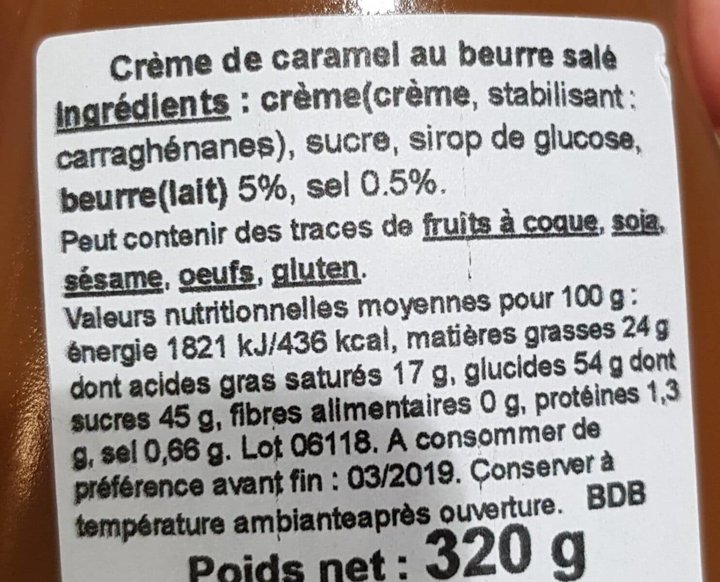Open Food Facts Crème de caramel au beurre salé packshot