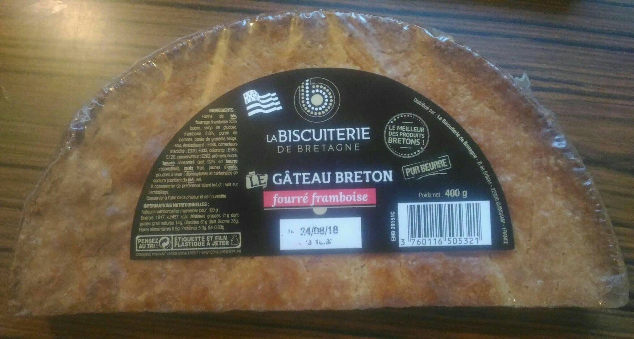 La Biscuiterie de Bretagne Gâteau Breton Fourré Framboise packshot