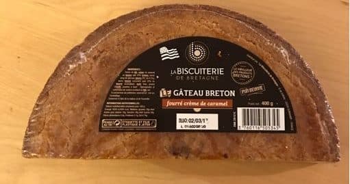 La Biscuiterie de Bretagne Le Gâteau Breton Fourré Crème de Caramel packshot