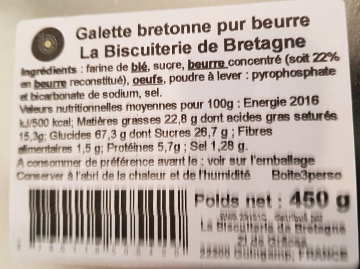 Open Food Facts Galettes bretonnes packshot