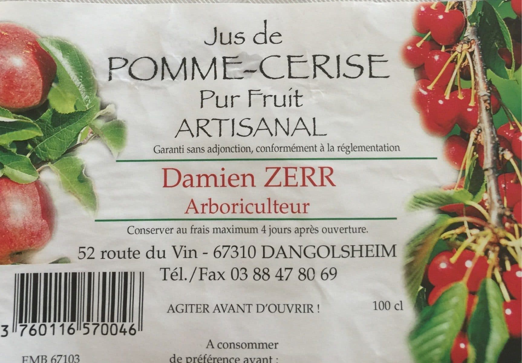 Open Food Facts Jus de pomme cerise packshot