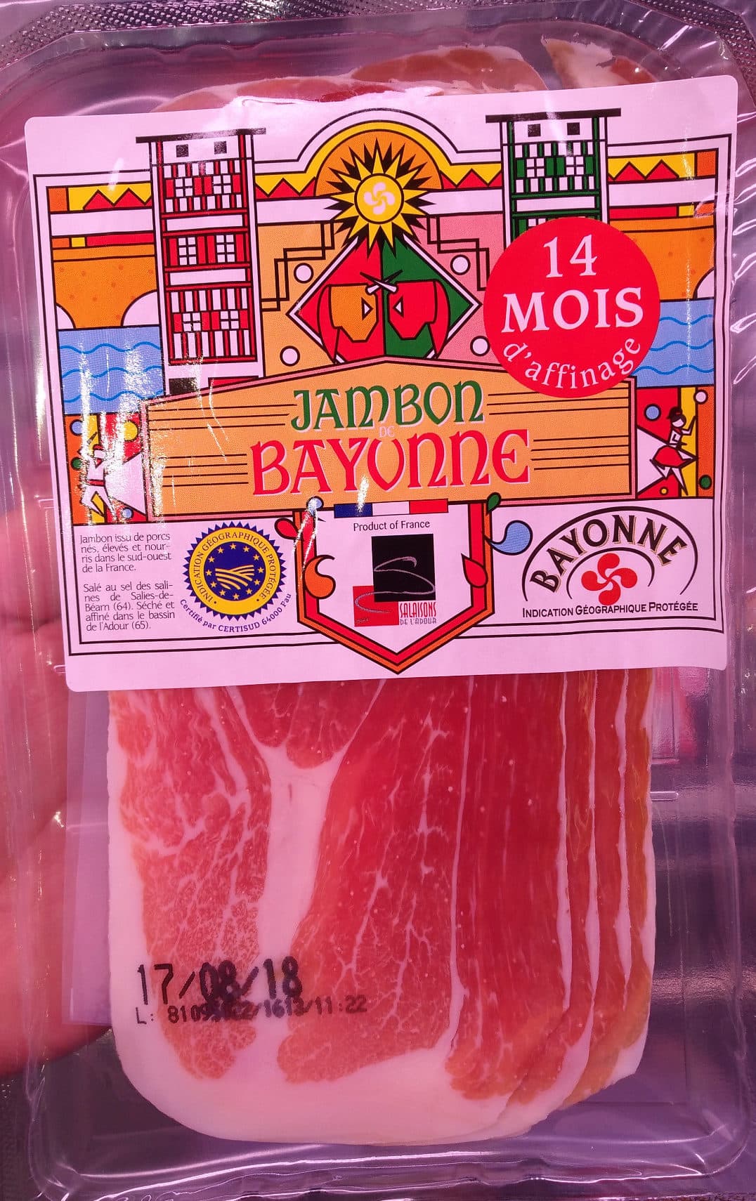 Salaison de l'Adour Jambon de Bayonne IGP packshot