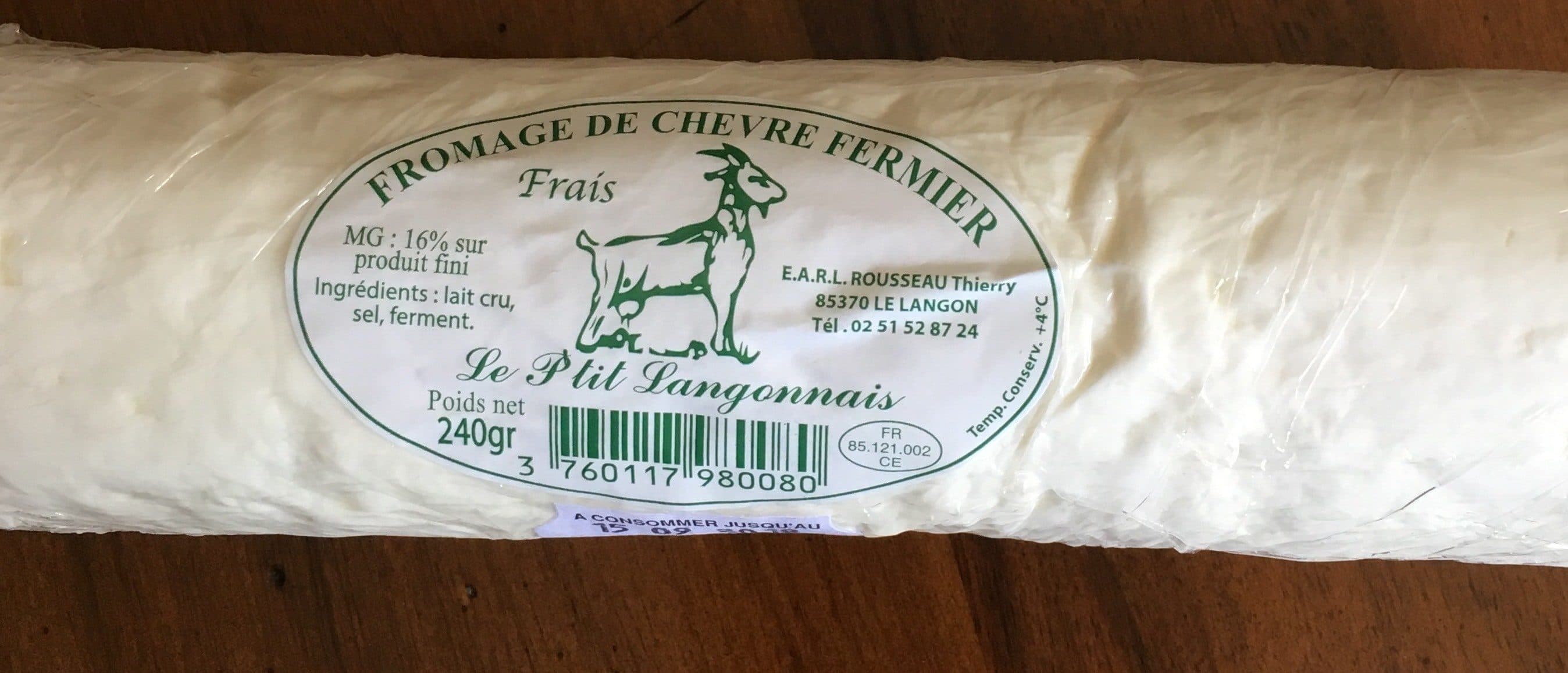 Open Food Facts Fromage de chèvre fermier Frais packshot