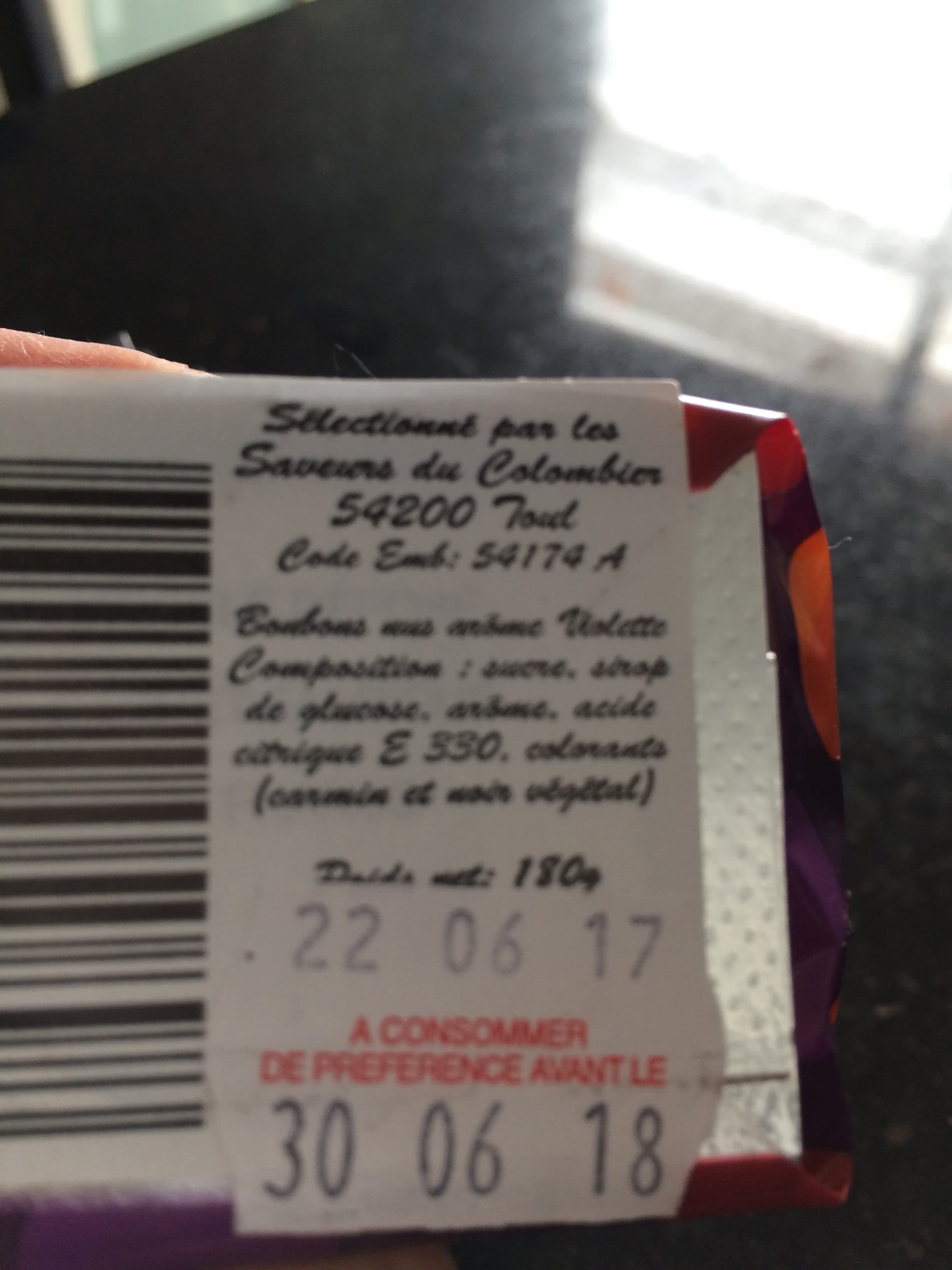 Saveur Du Colombier Bonbons arome violette packshot