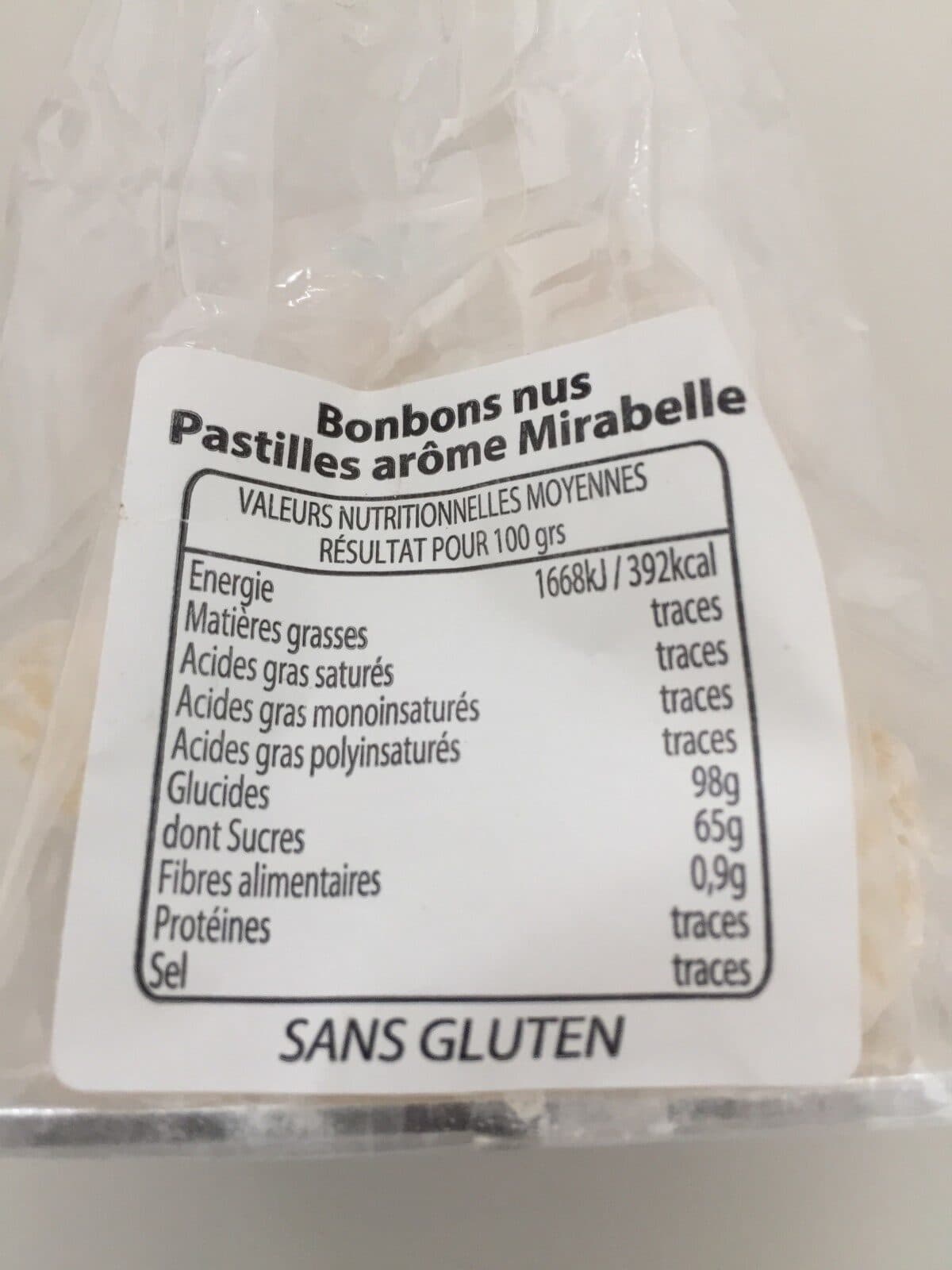 Les saucisses du plombier Bonbons nus pastille arome mirabelle packshot