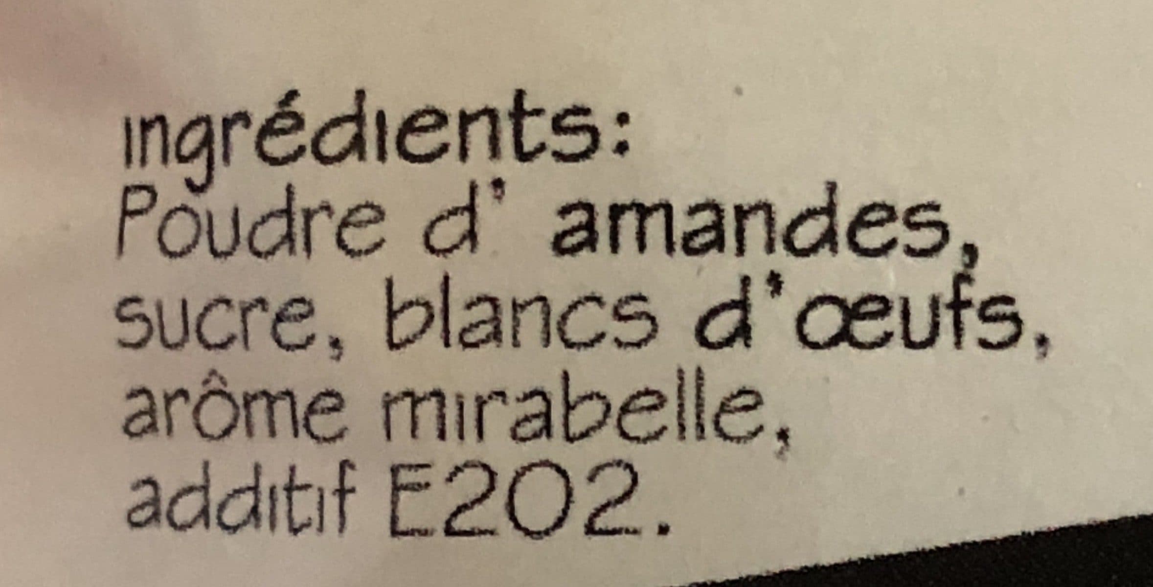 Open Food Facts Macarons à la Mirabelle packshot