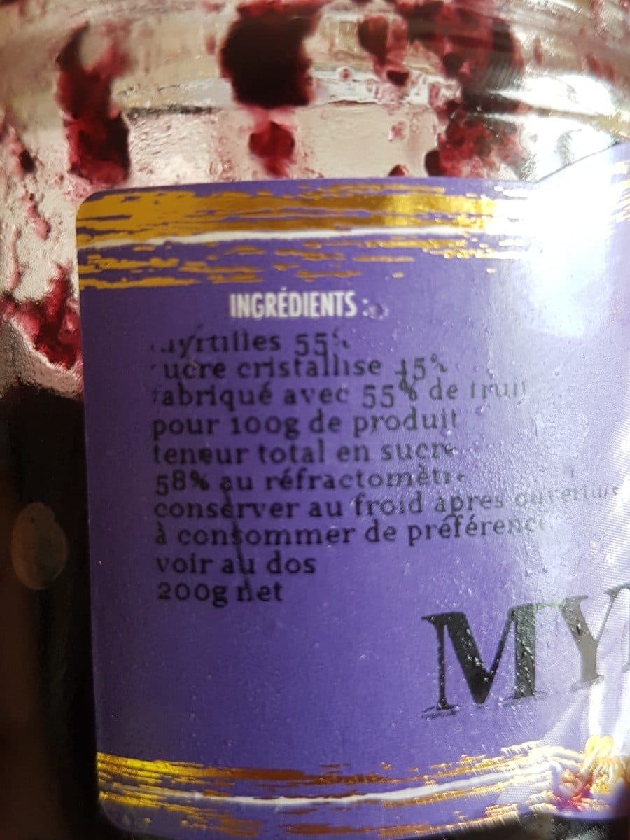Open Food Facts Confiture Myrtilles packshot