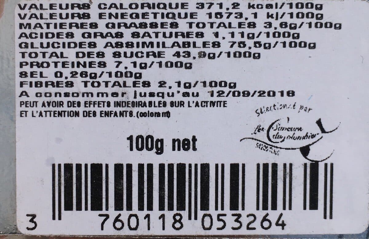 Open Food Facts Palets myrtille packshot