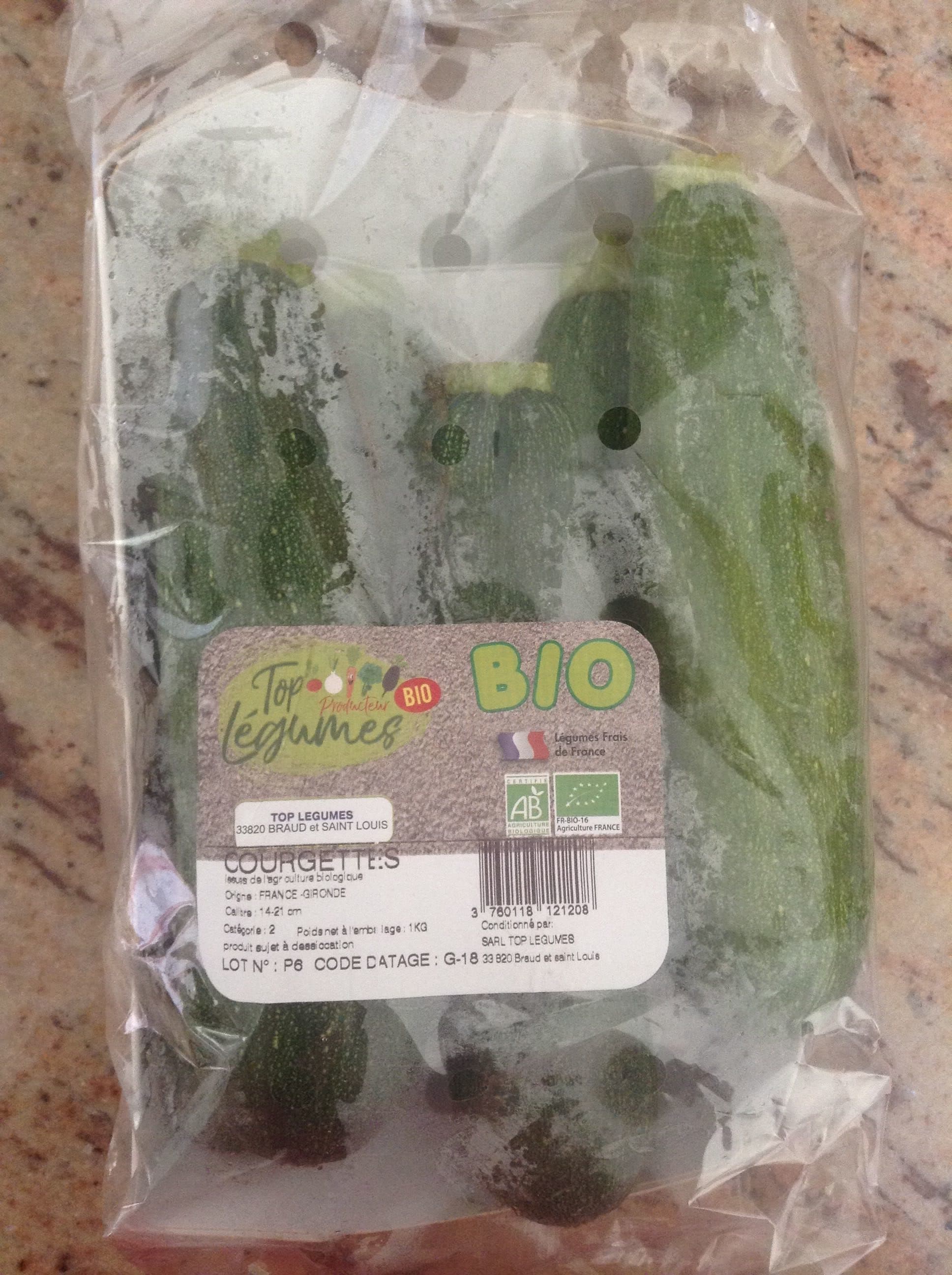Top légumes Courgettes bio packshot