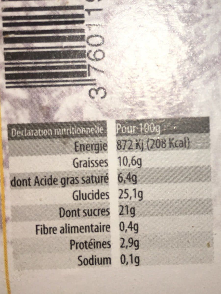 Les Glaciers du Jura Sorbet ananas packshot