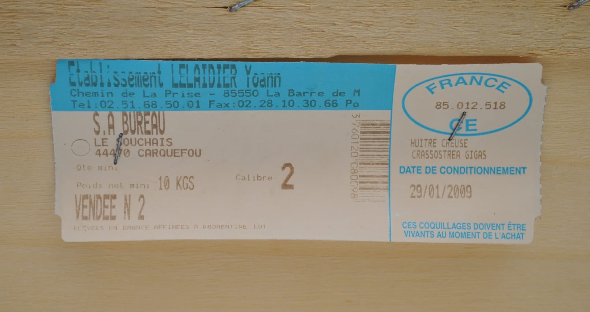 Yoann Lelaidier Huîtres Creuses Vendée N°2 packshot