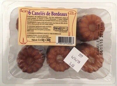 Gironde Spécialités 6 canelés de Bordeaux packshot