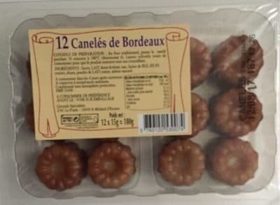 Les Pâtisseries d'Hubert 12 canelés de Bordeaux packshot