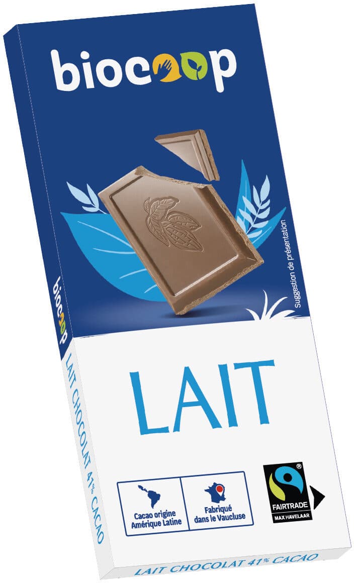 Biocoop Chocolat lait 41% packshot