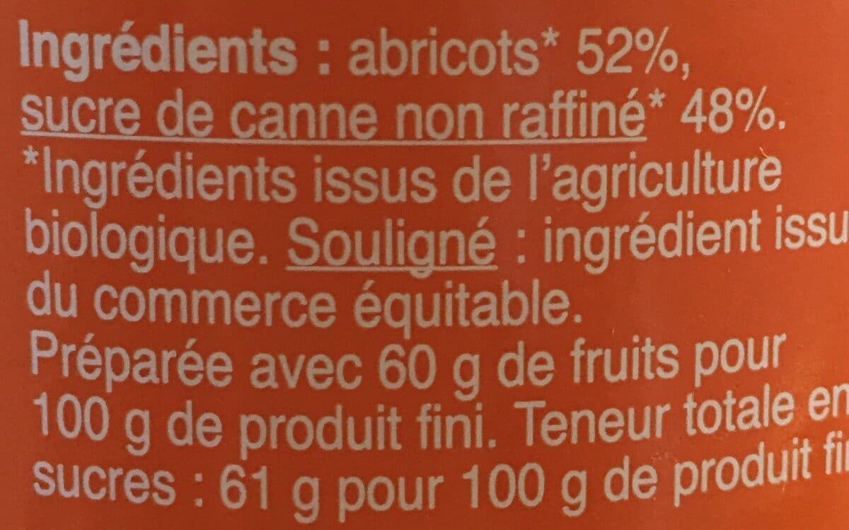 Biocoop Confiture abricot extra packshot