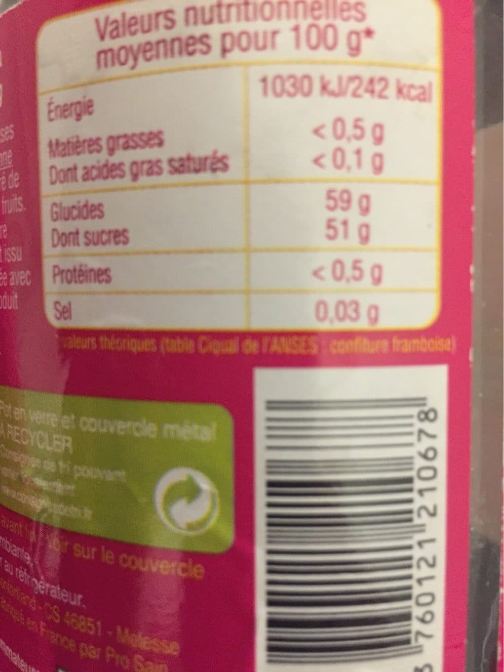Biocoop Confiture framboise extra packshot