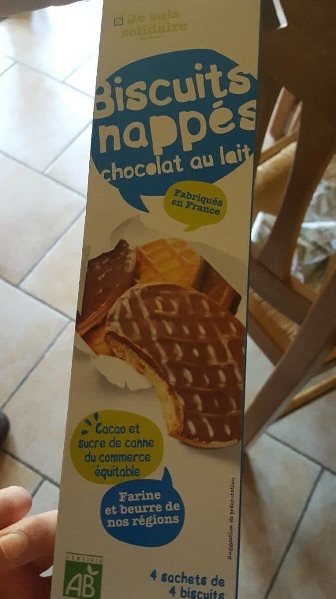 Biocoop Biscuits nappés au chocolat au lait packshot