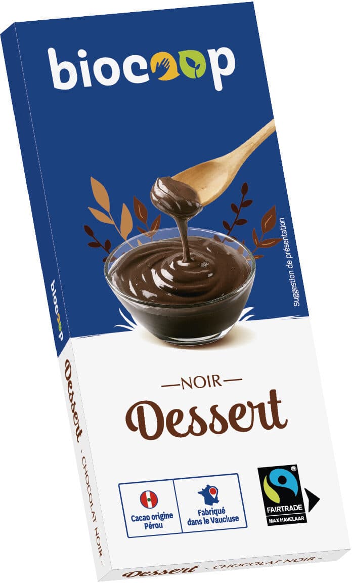 Biocoop Chocolat noir dessert 56% packshot
