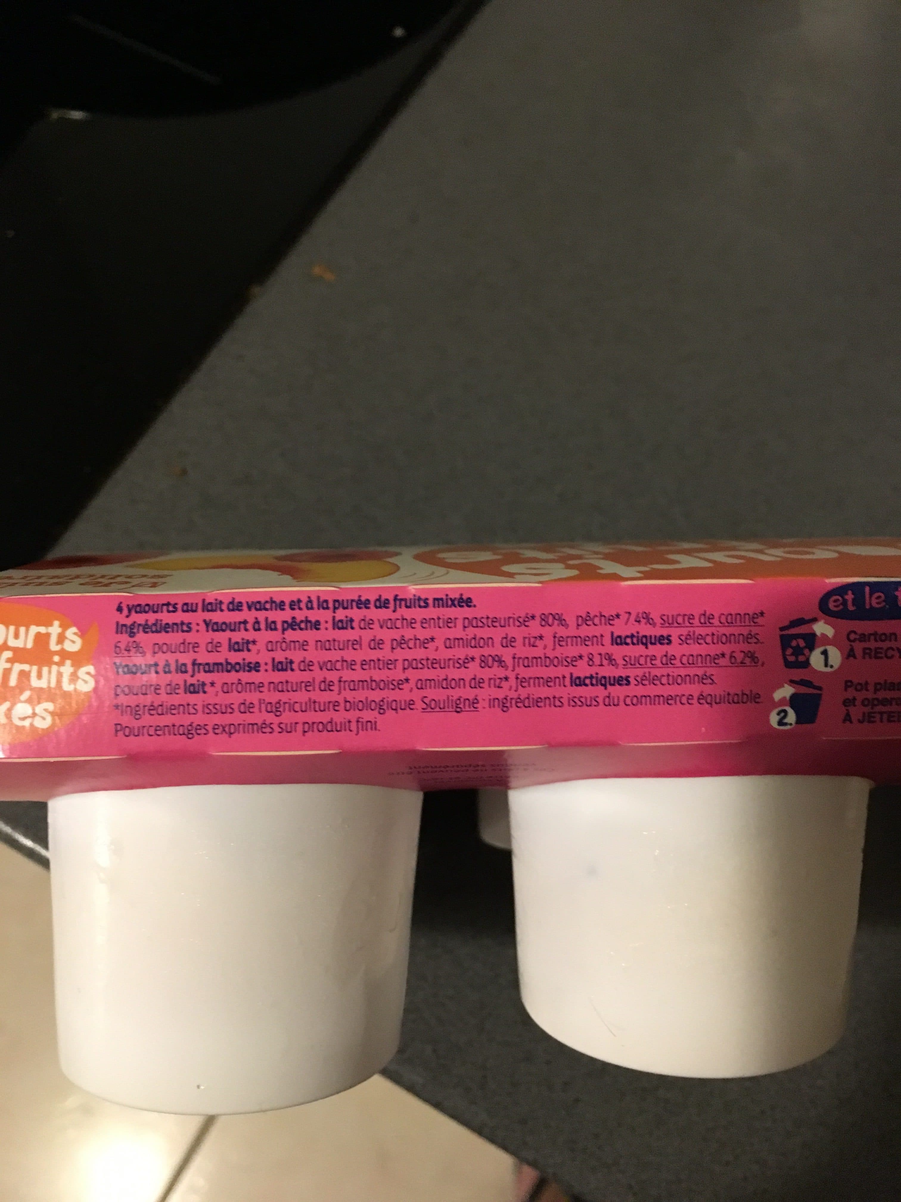 Biocoop Yaourts aux fruits mixés packshot