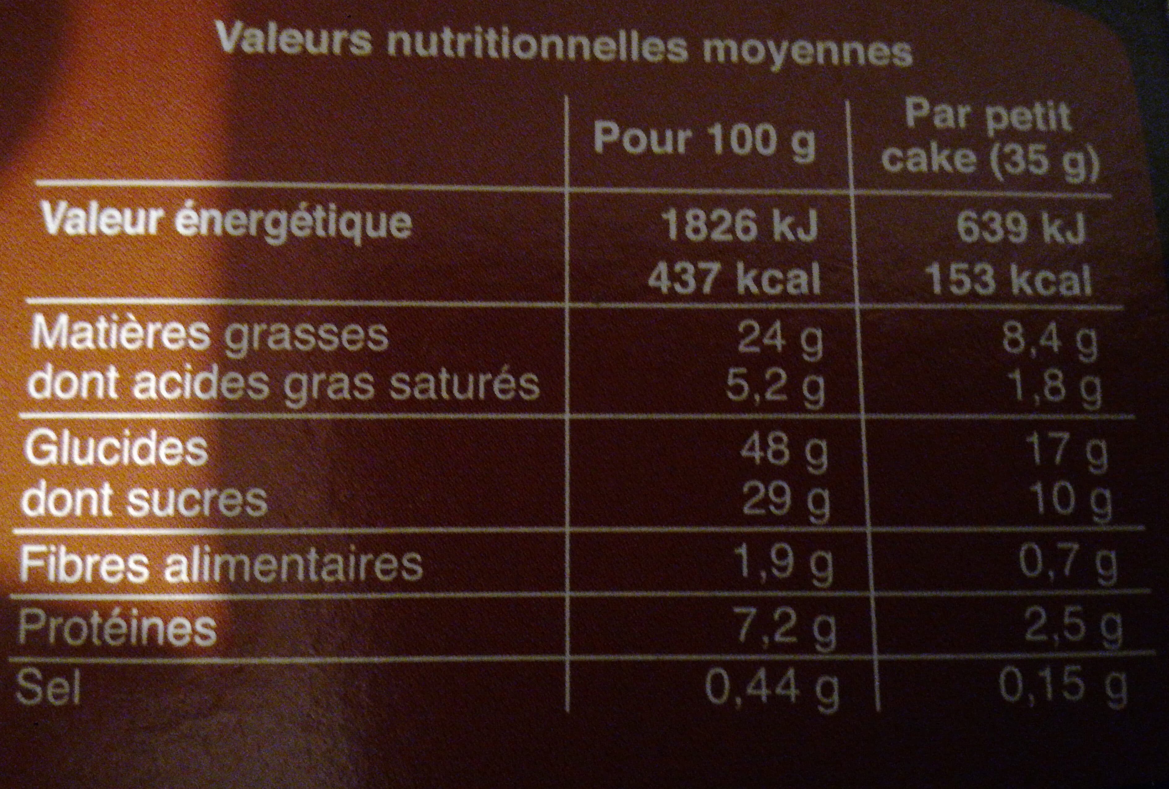 France cake tradition Petits cakes pépite chocolat noir packshot