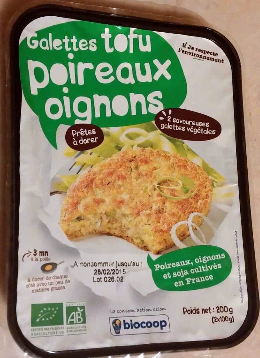Biocoop Galettes tofu poireaux oignons packshot