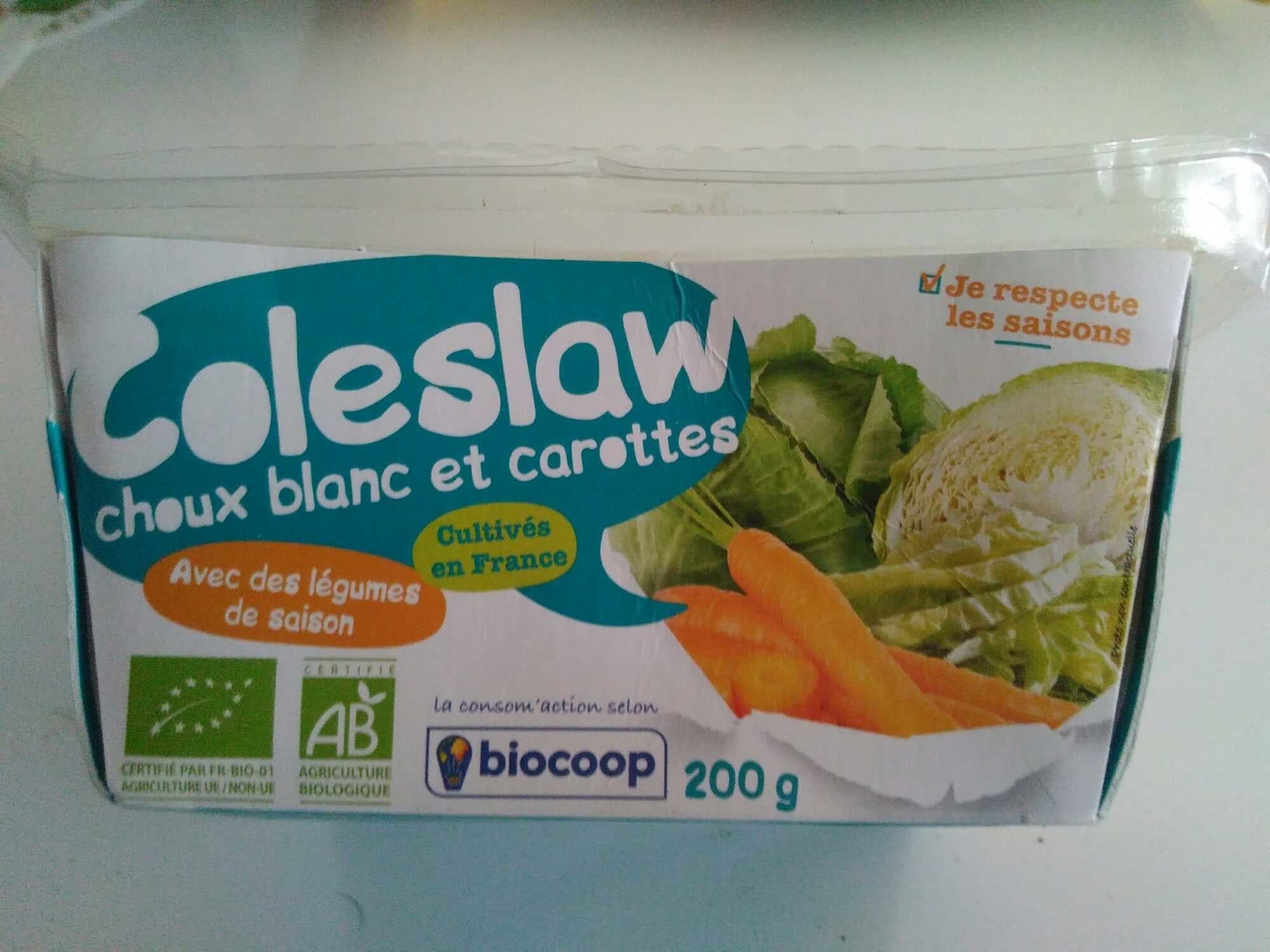 Biocoop Coleslaw choux blanc et carottes packshot