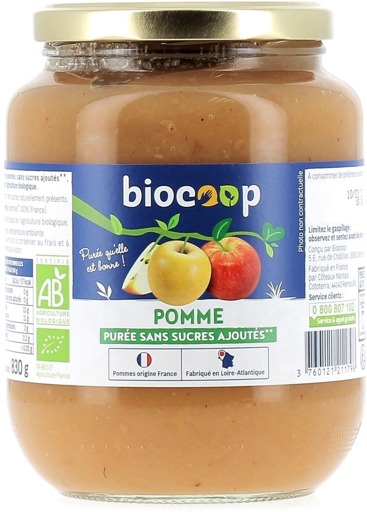 Biocoop Purée pomme packshot