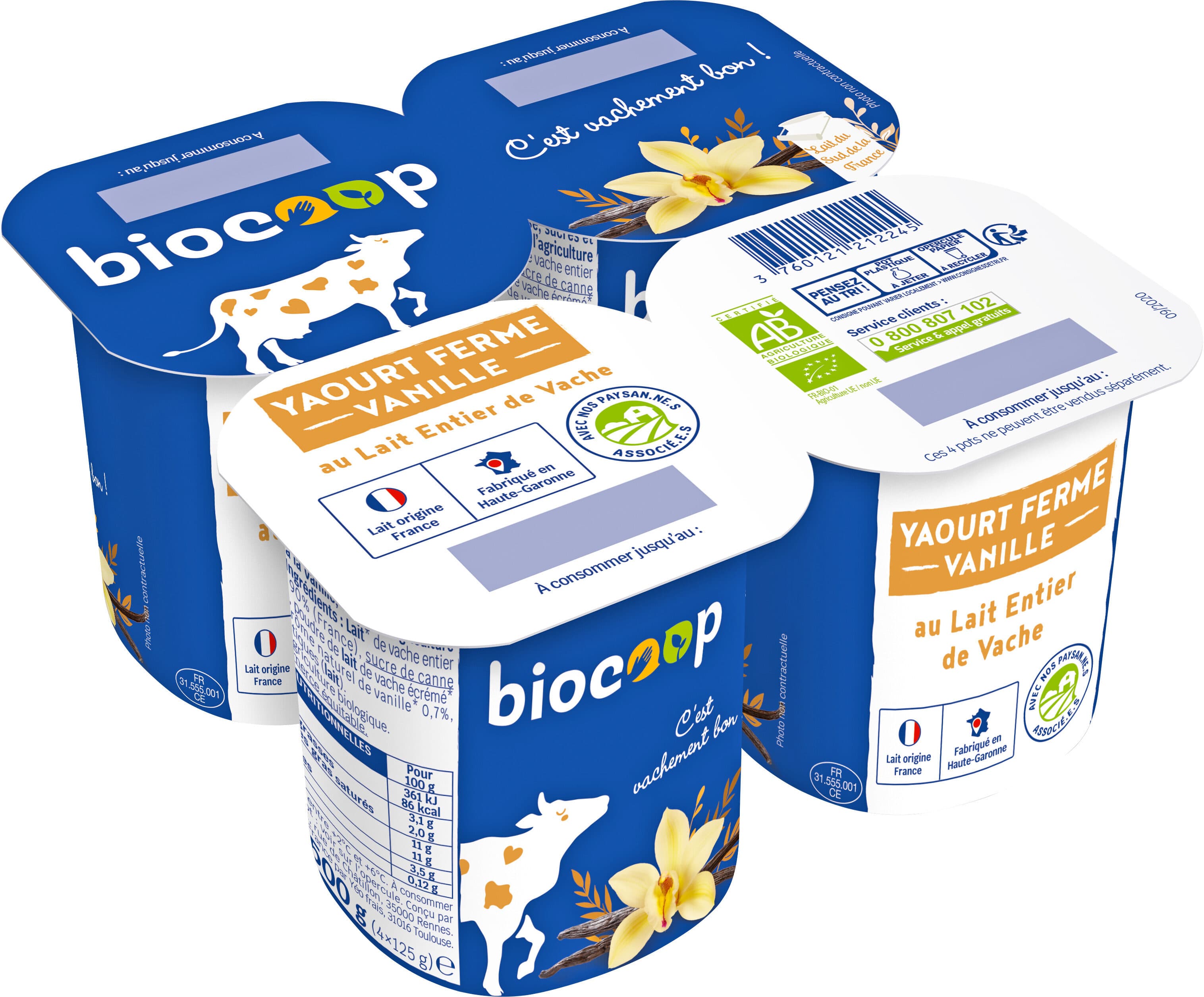 Biocoop Yaourt Saveur Vanille packshot
