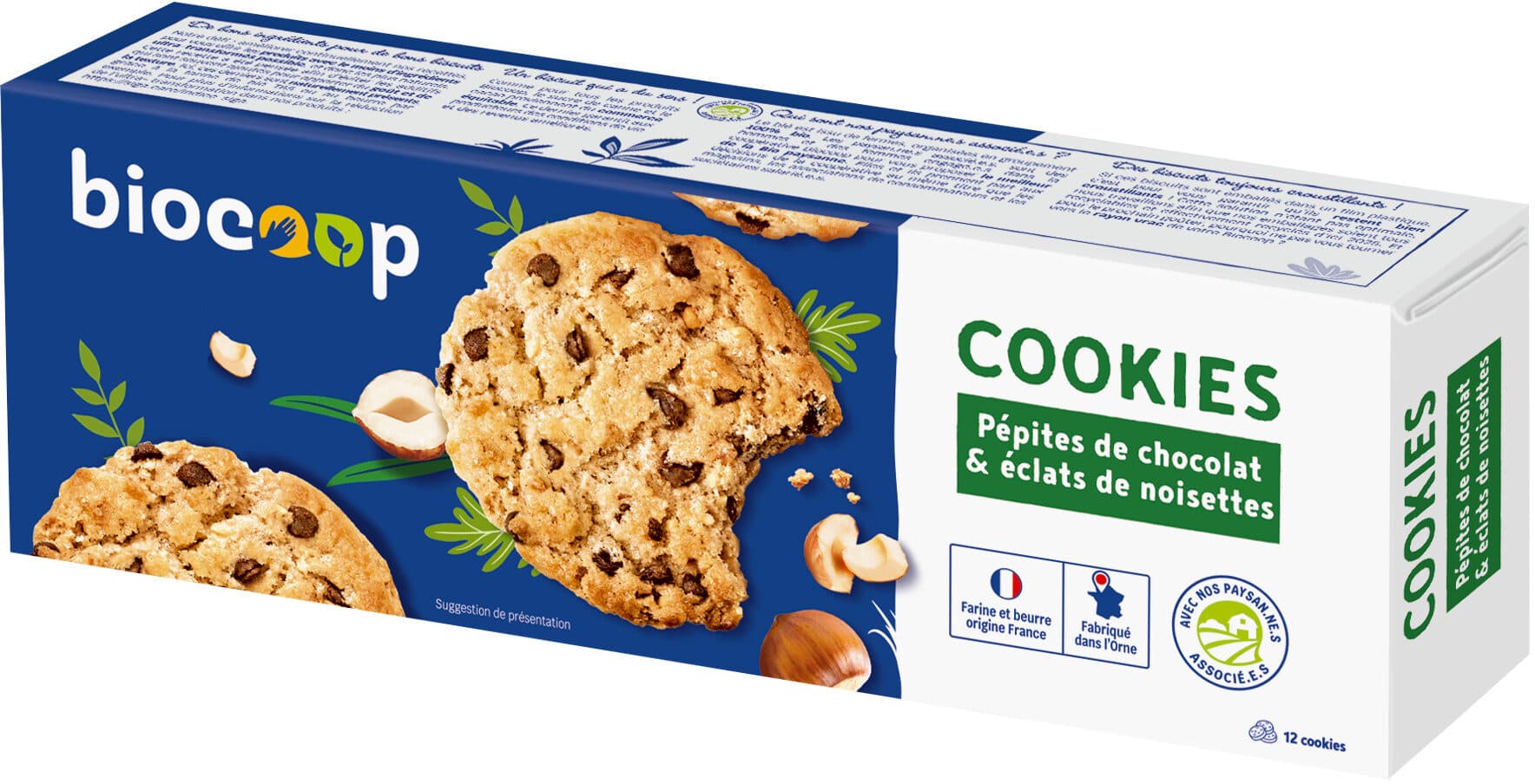 Biocoop Cookie chocolat noisette (12) packshot