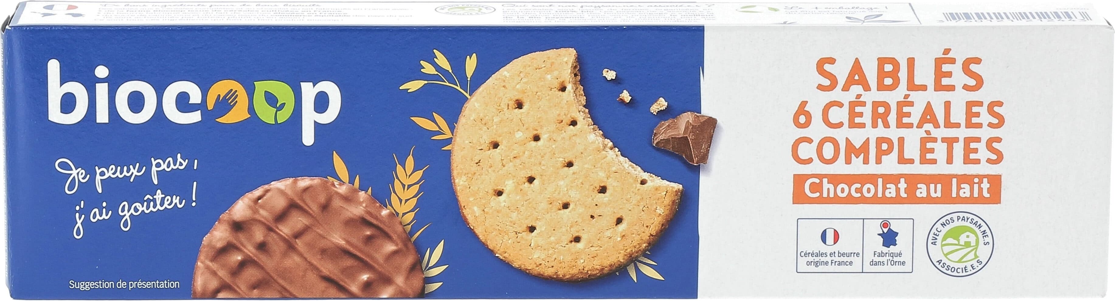 Biocoop Biscuit sablé nappé 6 céréales (12) 140g packshot