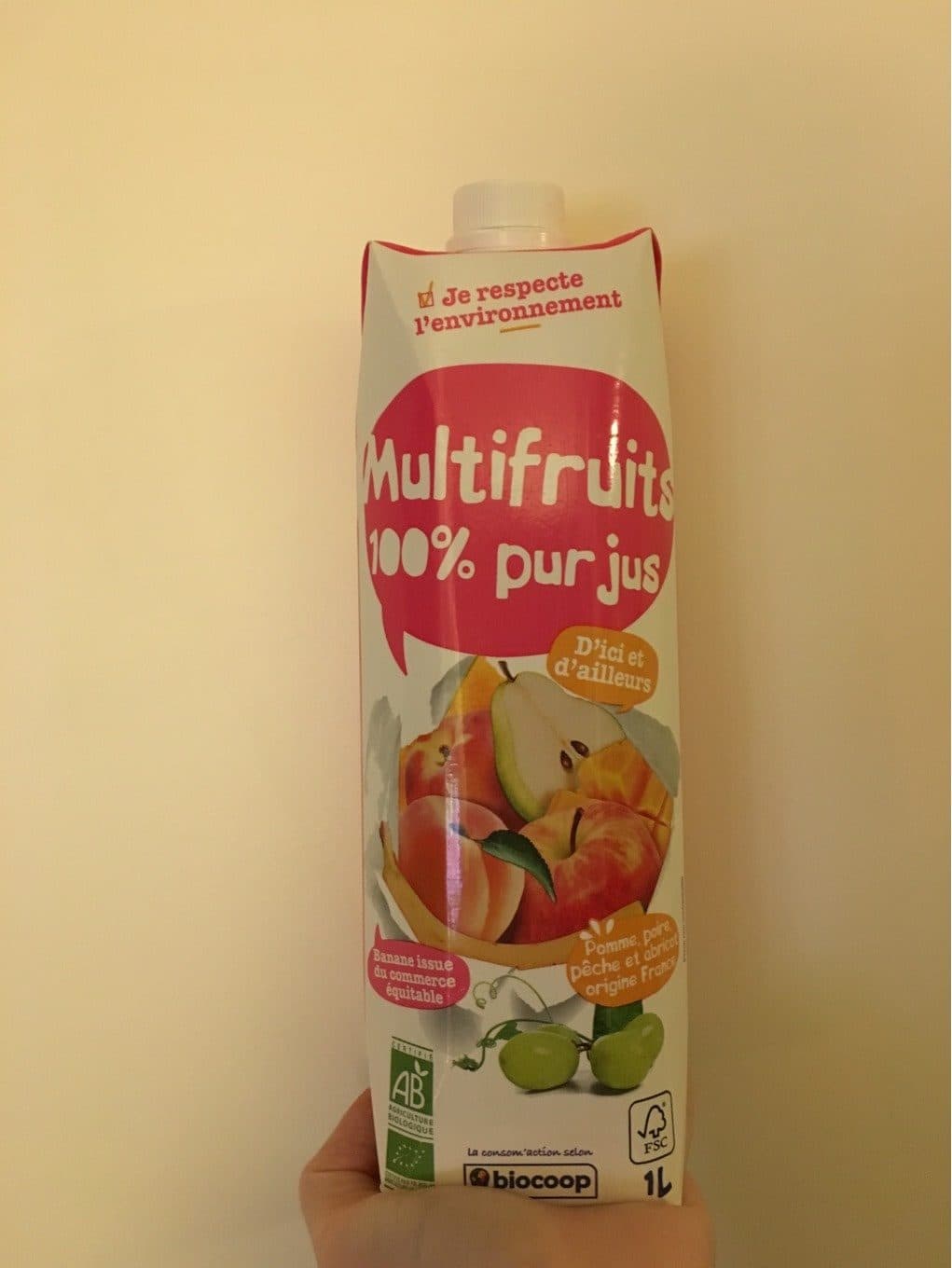 Biocoop Multifruits 100% Pur Jus packshot