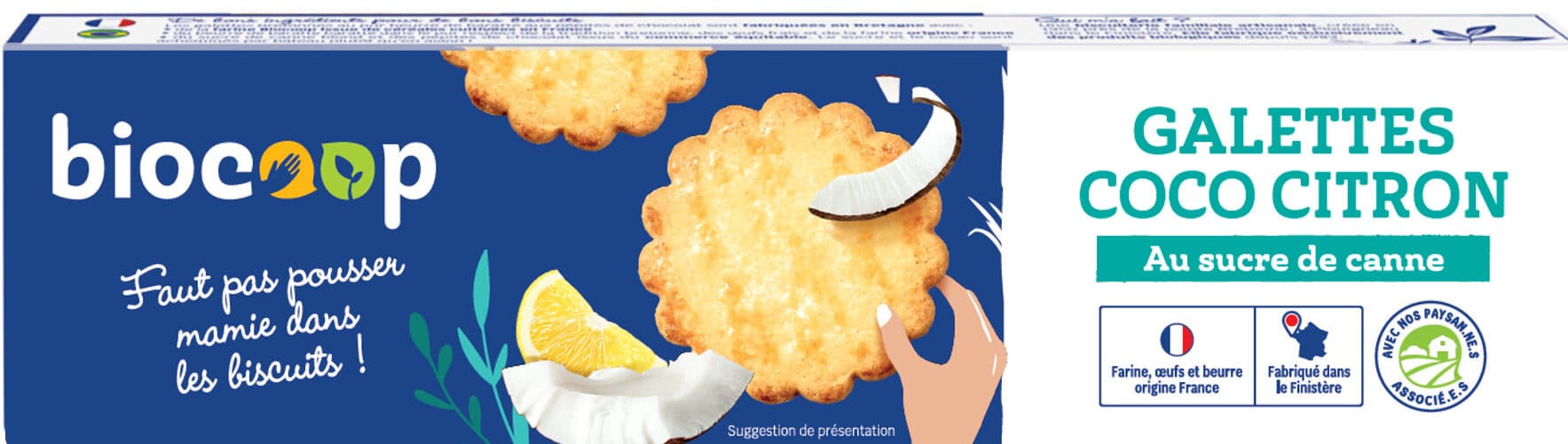 Biocoop Galette noix de coco citron packshot