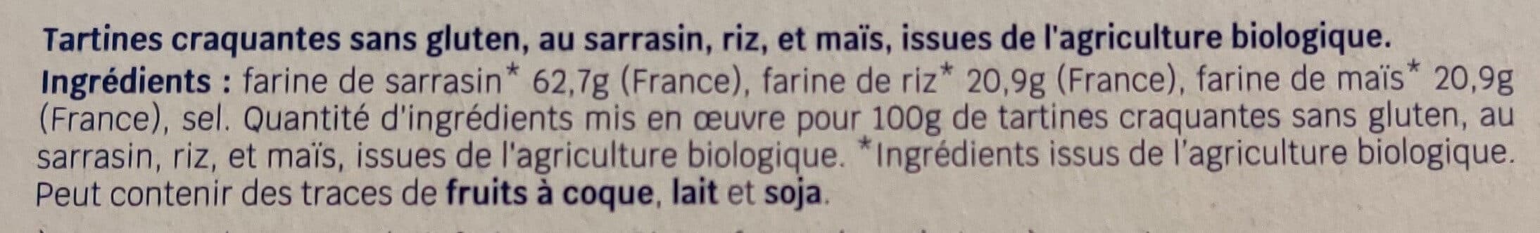 Biocoop Tartine craquante sarrasin riz maïs packshot