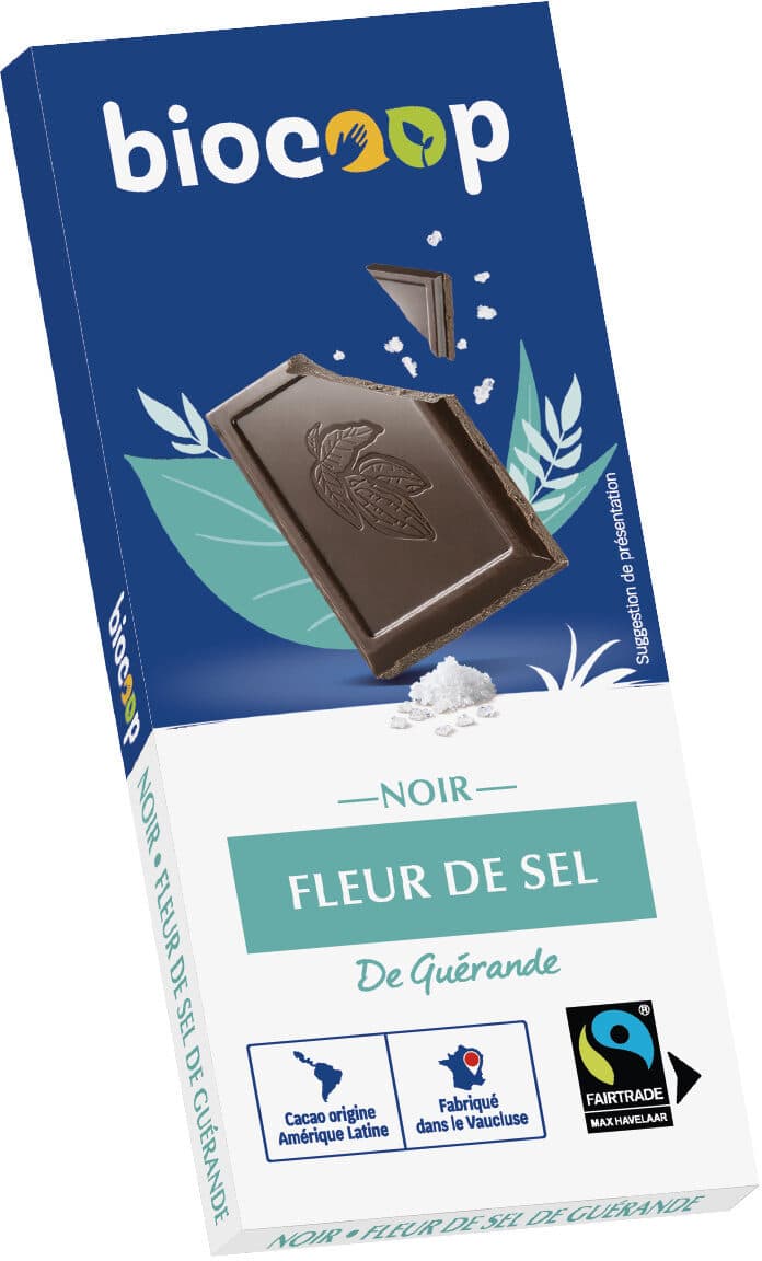 Biocoop Chocolat noir fleur de sel 70% packshot